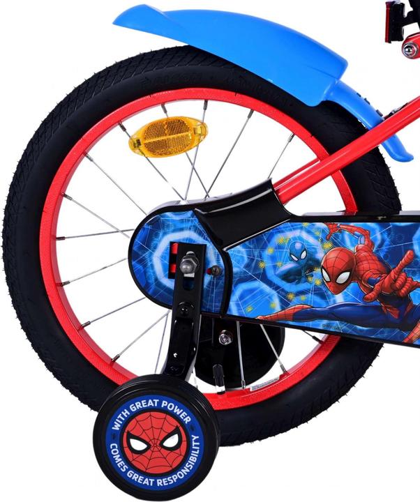 Produktbild Spiderman Disney Stitch 16 Zoll Kinderfahrrad Rot - Sicherheit, Komfort und Spass in einem!