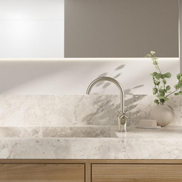 Immagine prodotto Steinberg Miscelatore per lavabo serie 250, girevole, a due maniglie, con scarico a scomparsa, sporg
