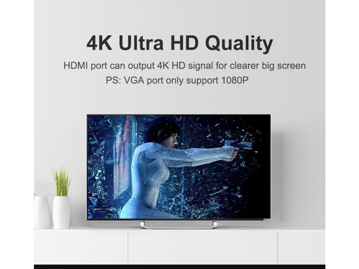 Actual product image Ugreen HDMI to HDMI / VGA Adapter with Audio (HDMI, 3 cm)