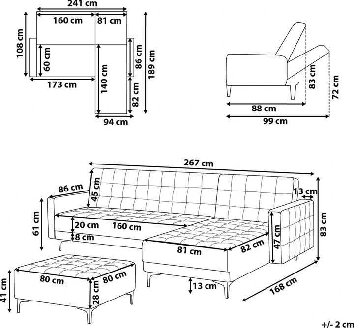 Produktbild Beliani Aberdeen (Ecksofa)