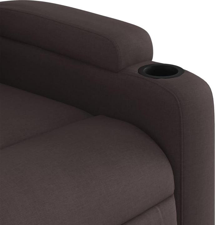 Actual product image VidaXL Massage armchair Stand-up aid TV armchair Relax armchair Dark brown fabric