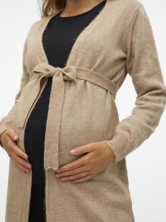 Produktbild Mamalicious Normal geschnitten V-Ausschnitt Gerippte Ärmelbündchen Strickjacke Strickjacke (XL)