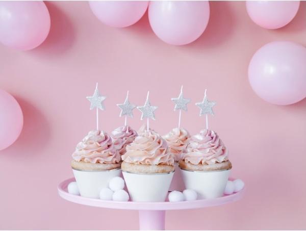 Image du produit Partydeco Bougies en forme d'étoile (5 pièces)