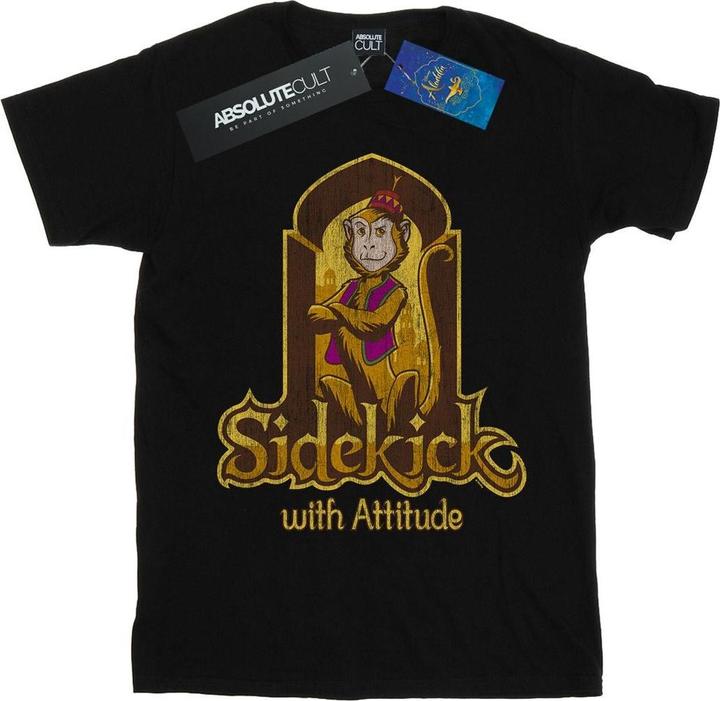 Actual product image Disney Womens/Ladies Aladdin Movie Abu Sidekick With Attitude Cotton Boyfriend T-Shirt (M)