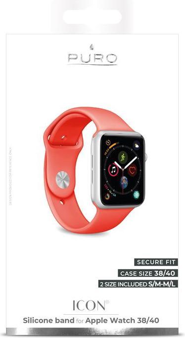 Actual product image Puro Icon Silicone Band Apple Watch 38-40mm (40 mm, 38 mm, Silicone, Apple Watch Series 1, Apple Watch Series 2, Apple Watch Series 3, Apple Watch Series 4, Apple Watch Series 5, Apple Watch Series 6, Apple Watch SE)