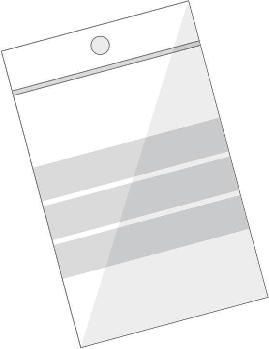 Produktbild BüroLine Pressverschluss Beutel 50x75mm mit Beschriftungsfeld (10 Stück)