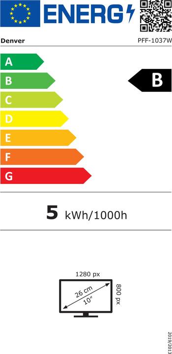 Energy Label Denver Frameo PFF-1037 (10.10", 1280 x 800 pixels)