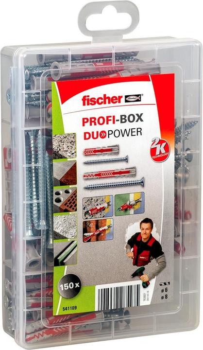 Fischer Meister-Box DUOPOWER with screws 50x6/.5x40 30x8/5x60 (160 pcs.)