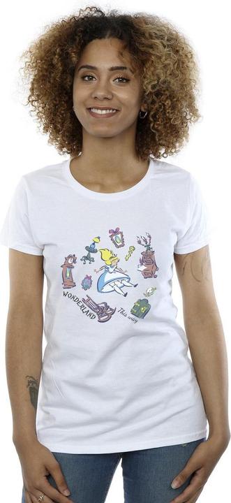 Immagine prodotto Disney Alice In Wonderland Falling Maglietta Donna (L)