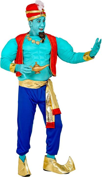 Image du produit Widmann 1001 Nacht Aladin Flaschengeist Kostüm mit Muskelhemd, Weste, Hose, Schärpe, Schuhüberzieher, Turban (XXL)