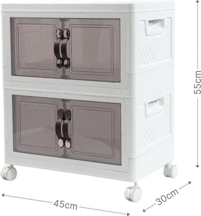Immagine prodotto Hermex Modul-Set 45 Faltbox Vorratsschrank 1 Basis 1 Erweiterung (45 x 30 x 55 cm)