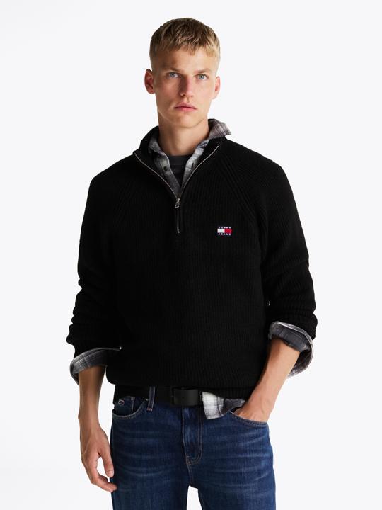 Immagine prodotto Tommy Hilfiger Tommy Jeans Regular Trui met 1/4 zip Heren - Zwart - Maat L (L)