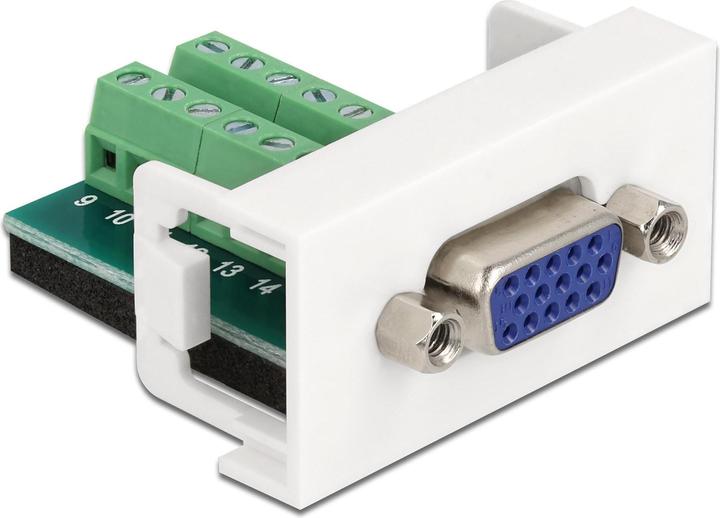 Delock Easy 45 module VGA socket to 16 pin terminal block 22.5 x 45 mm (VGA, 4.30 cm)