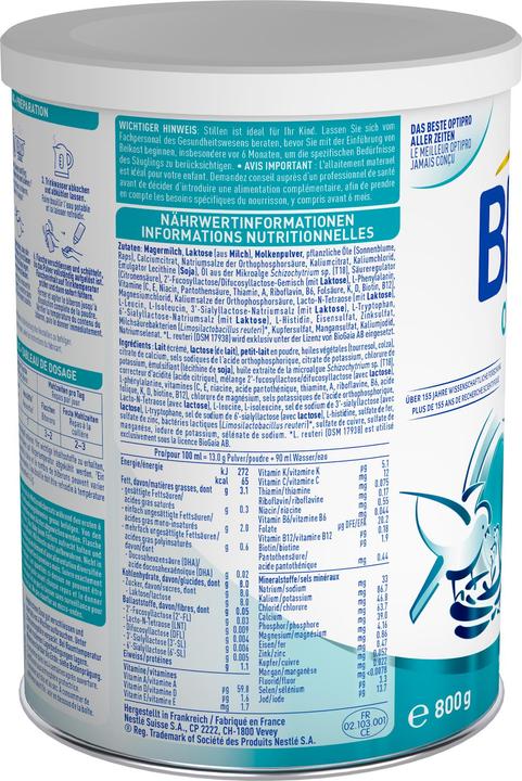 Nährwerte und Zutaten Beba Optipro 3 (800 g, ab 8 Monaten)