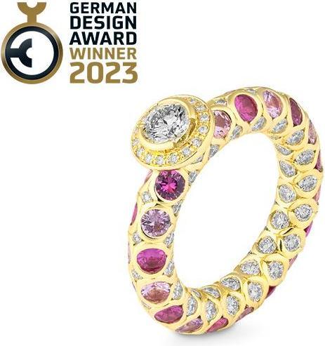 Image du produit Breuning BAGUE - E.SAFIR PINK/brillant (54, Or 585/14 K)