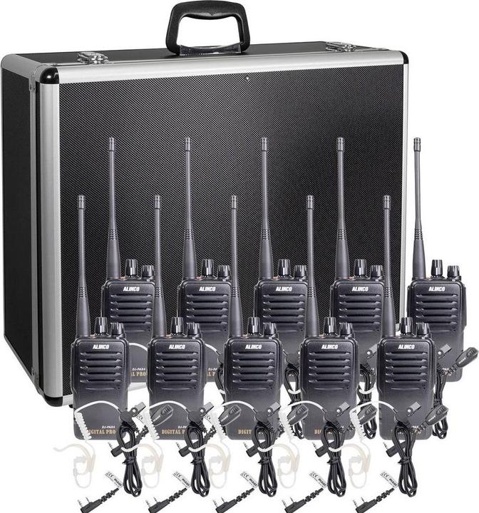 Actual product image Alinco Team-Set DJ-PAX-4 + KEP-24-VK 150099 PMR-Handfunkgerät 10er Set