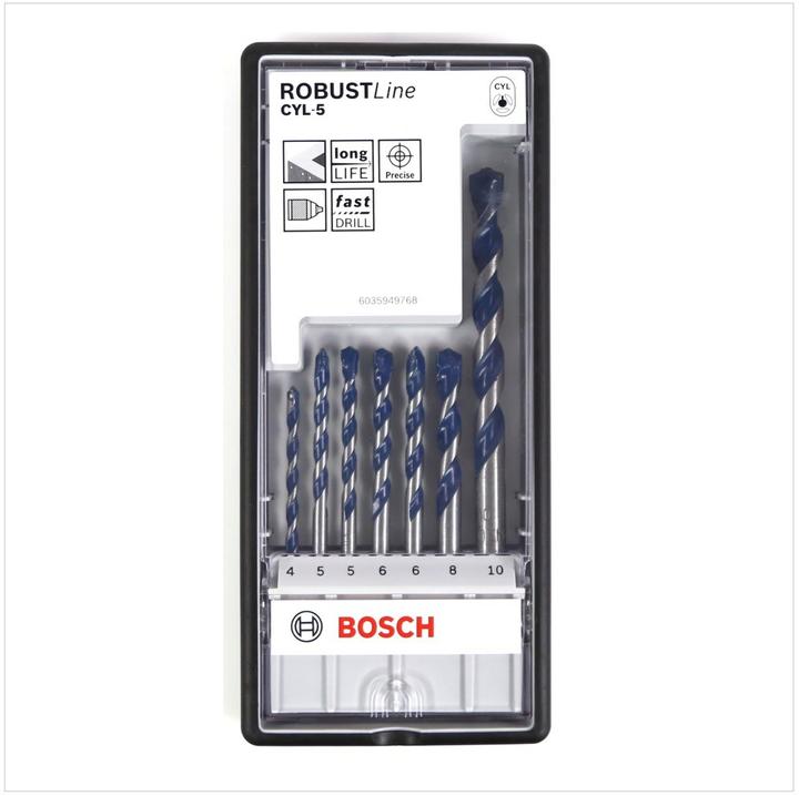 Image du produit Bosch Professional Zubehör Carbure de tungstène Foret hélicoïdal pour béton (4, 5, 6, 8, 10 mm)