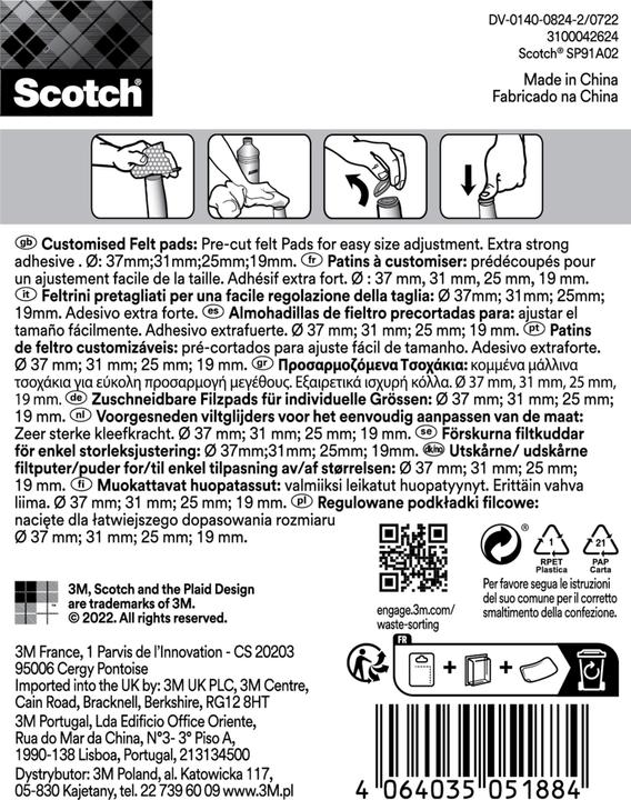Immagine prodotto Scotch Scala a gambe per sedia (Alianti in feltro, 4 Pezzo/i)