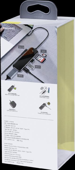Actual product image Baseus Mirror Series Multifunctional Hub (USB-C, 7 Ports)
