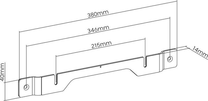 Actual product image myWall Wall Mount for Sonos® Soundbar Ray (1 pcs., Wall installation, Not movable)