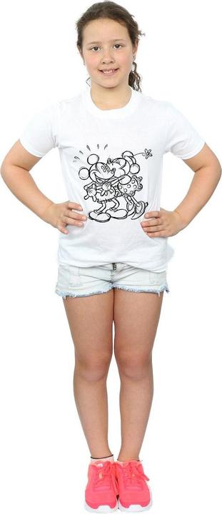 Produktbild Disney Mickey And Minnie Mouse Kiss Sketch TShirt Mädchen (152, 158)