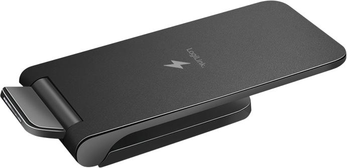 Produktbild LogiLink ZUB Smartphone Stand & WL Charger black (15 W)