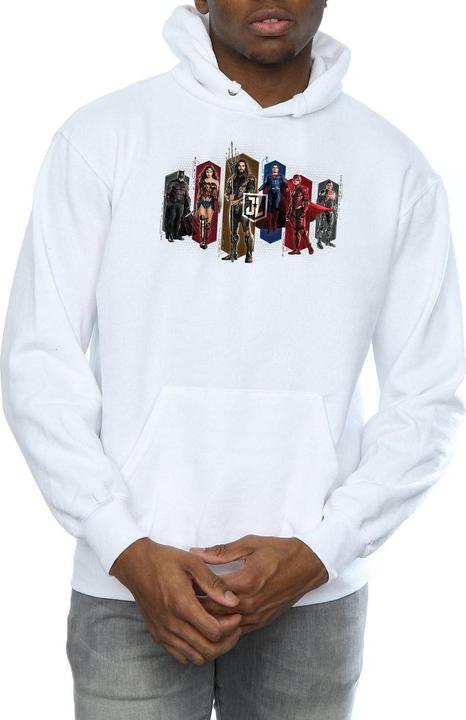 Immagine prodotto Justice League Movie Team Hexagons Felpa con Cappuccio Uomo (M)