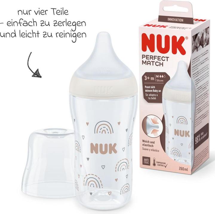 Actual product image NUK Baby bottles PP bottle Perfect Match 260 ml + silicone teat (260 ml)