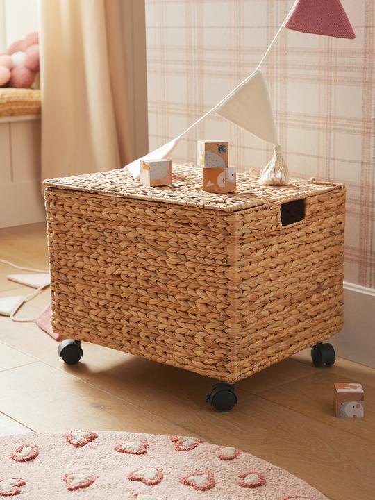 Actual product image Vertbaudet Mobile toy box made from water hyacinth