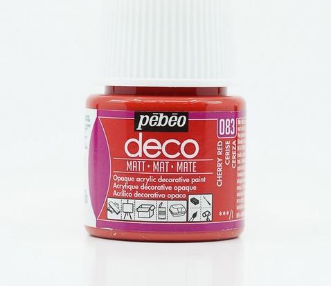 Actual product image Pebeo Deco Matt acrylic paint (Cherry red, 45 ml)