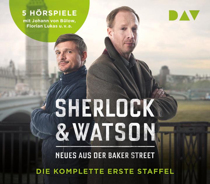 Actual product image Sherlock & Watson. News from Baker Street. The complete first season (Nadine Schmid, Felix Partenzi, Florian Lukas, Viviane Koppelmann, John of Bulov, Leonhard Koppelmann, German)