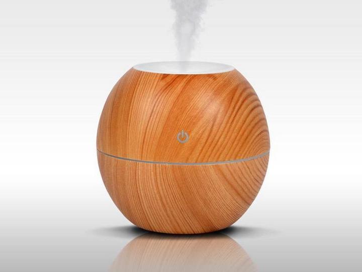 Lasmex Umidificatore d'aria LTC, 4 colori illuminati, 130ml, legno chiaro