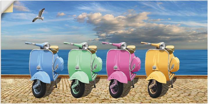 Immagine prodotto Artland Quadro su tela Vespa in colori vivaci T6ID (40 x 20 cm)