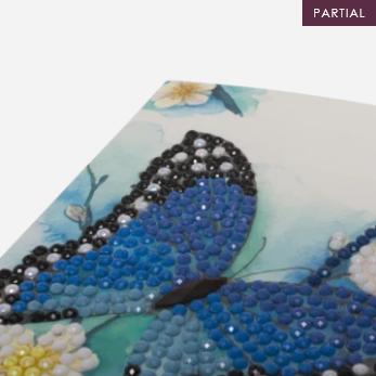 Image du produit Craft Buddy Papillon bleu, carte d'art en cristal 10x15cm