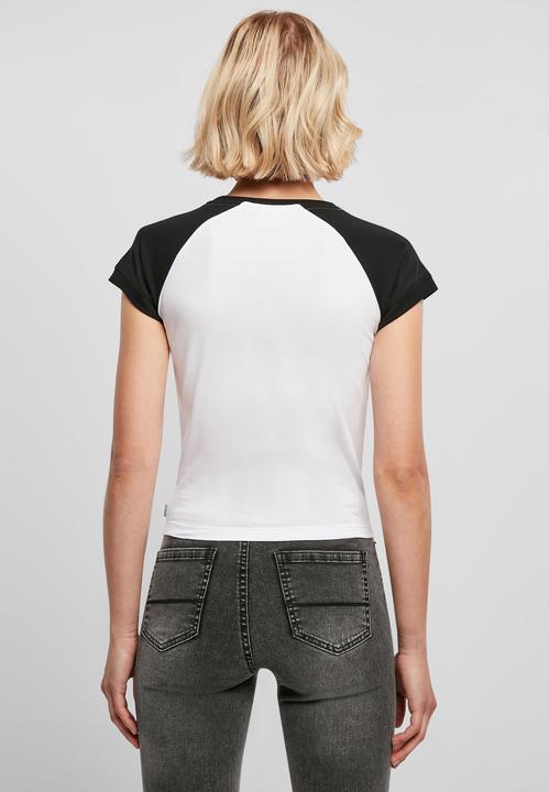 Image du produit Urban Classics Tee-shirt de base-ball rétro pour femmes Organic Stretch Short (XS)