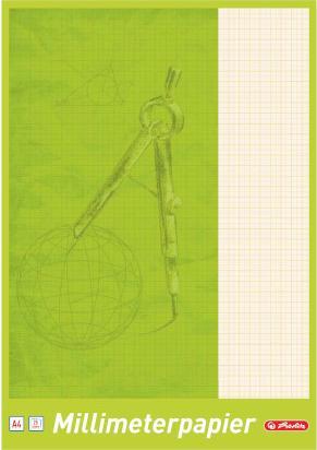 Produktbild Herlitz Millimeterpapier-Block DIN A4, 80 g/qm, 25 Blatt (A4, Speziallineatur, Kein Einband)