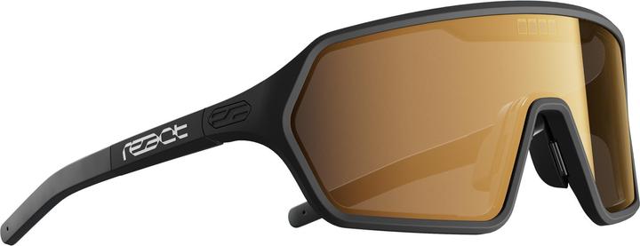 Produktbild React rev ruby/black Sonnenbrille schmal (Schwarz, rote Verspiegelung)