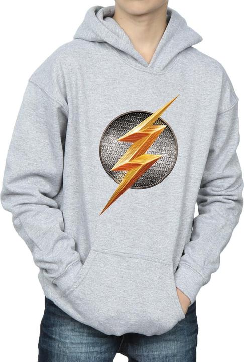 Actual product image Boys Justice League Movie Flash Emblem Hoodie (140, 146)