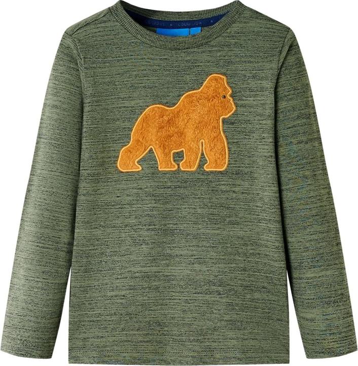 Immagine prodotto VidaXL Camicia da bambino a maniche lunghe kaki melange 104,Materiale: 80 (104)