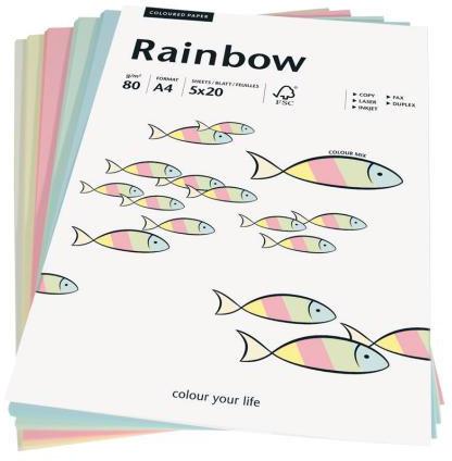 Produktbild Papyrus Papier Rainbow Mix Pastell (80 g/m², 100 x, A4)