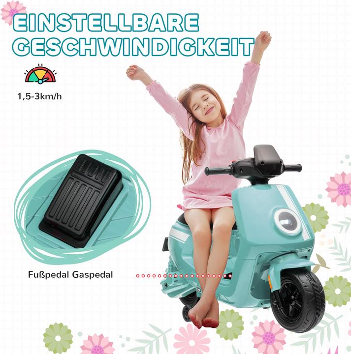 Produktbild Aiyaplay Kinder Elektro-Motorrad Kunststoff, Metall Grün
