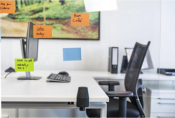 Actual product image smiT Desk partition for an individual workplace, acrylic glass and polystyrene