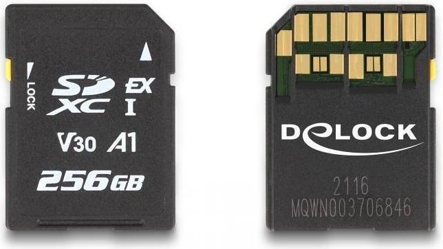 Actual product image Delock SD Express memory card 256 GB (256 GB, SD, U3, UHS-I)