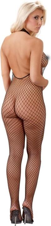Actual product image Mandy Mystery Fishnet catsuit with lace collar (S, M)