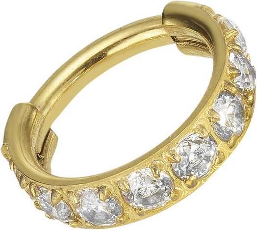 Produktbild Bijouteria Ohrpiercing (Titan, Kristall, PVD Beschichtung (goldfarben))