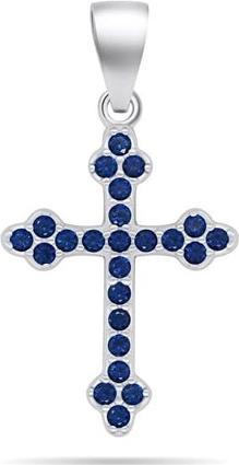 Produktbild Brilio Silver - Silver pendant withue zircons Cross PT84WB