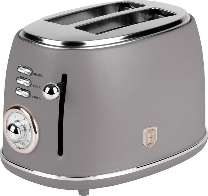 BerlingerHaus Design toaster with 6 toasting levels, taupe