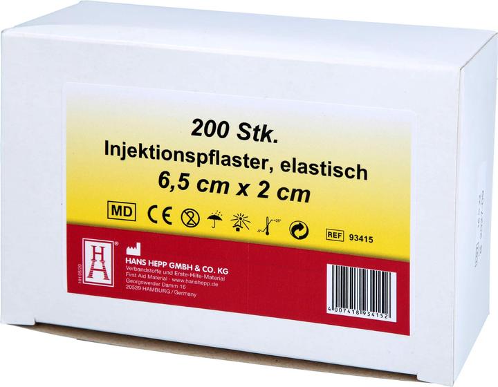 Actual product image Injection plasters 2x6.5cm fleece white, 200 pcs PFL (200 x)