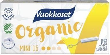 Vuokkoset 100 % BIO, Mini-Tampons, 16 Stk (16 x, Mini)