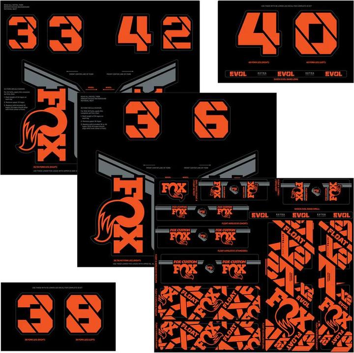 Produktbild Fox Decal 21 Custom Fork & Shock factory orange